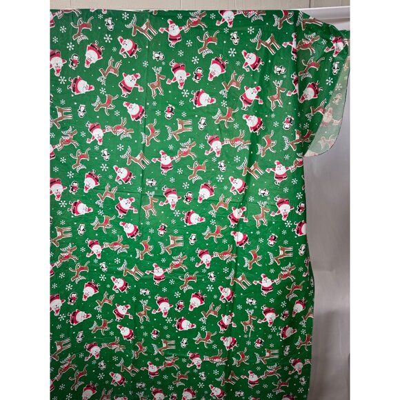 Vintage Christmas Santa & Reindeer Tablecloth - Picture 3 of 16